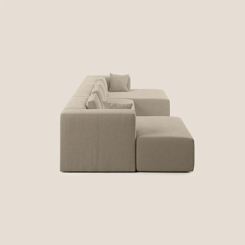 Nettuno canapé panoramique en bouclette douce T07 beige