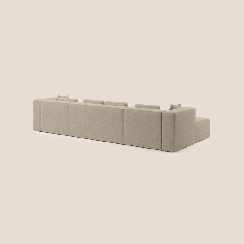 Nettuno canapé panoramique en bouclette douce T07 beige