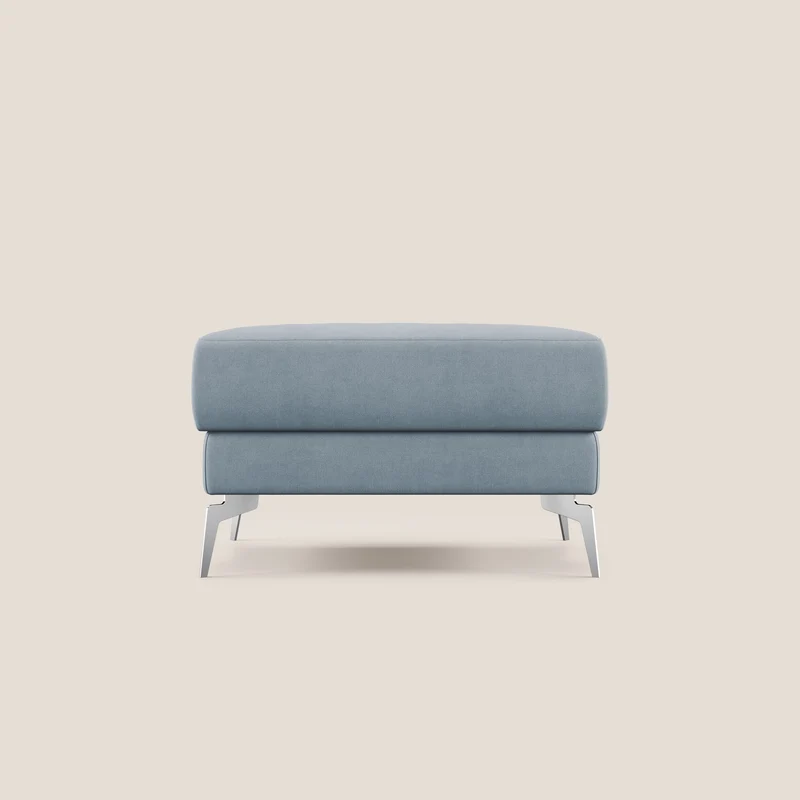 Star Pouf avec pieds hauts en tissu imperméable T02 sucre glace
