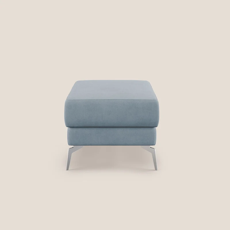 Star Pouf avec pieds hauts en tissu imperméable T02 sucre glace