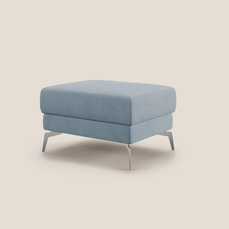 Star Pouf avec pieds hauts en tissu imperméable T02 sucre glace