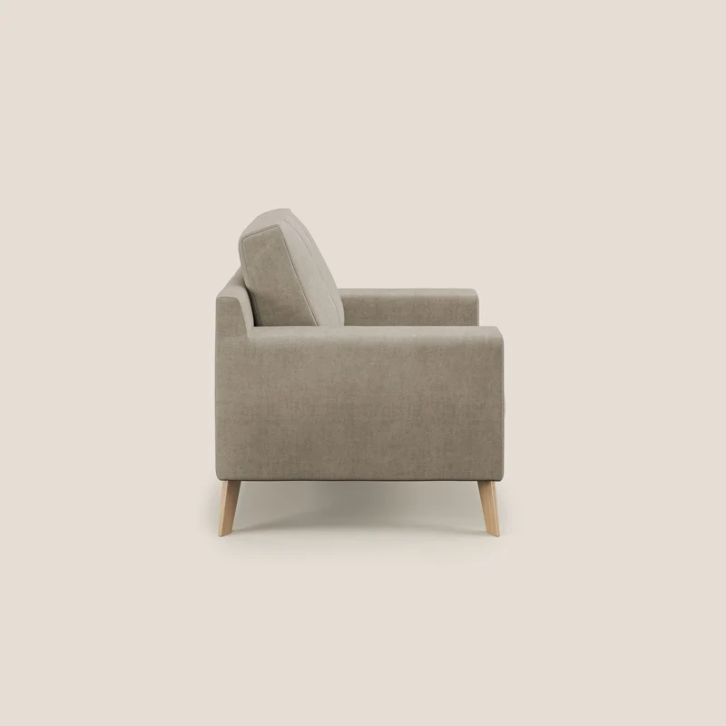 Danish Fauteuil en tissu doux imperméable T02 beige