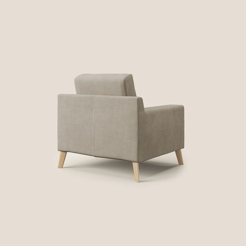 Danish Fauteuil en tissu doux imperméable T02 beige
