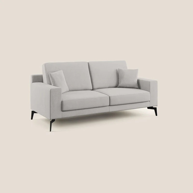Prestige canapé moderne en microfibre détachable T11 gris clair