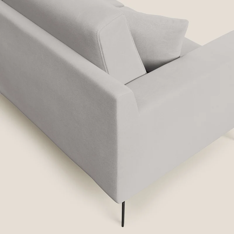 Prestige canapé moderne en microfibre détachable T11 gris clair