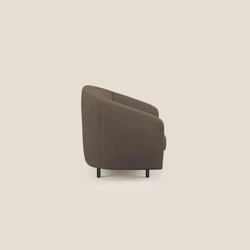 Pandora Fauteuil en tissu doux imperméable T02 marron