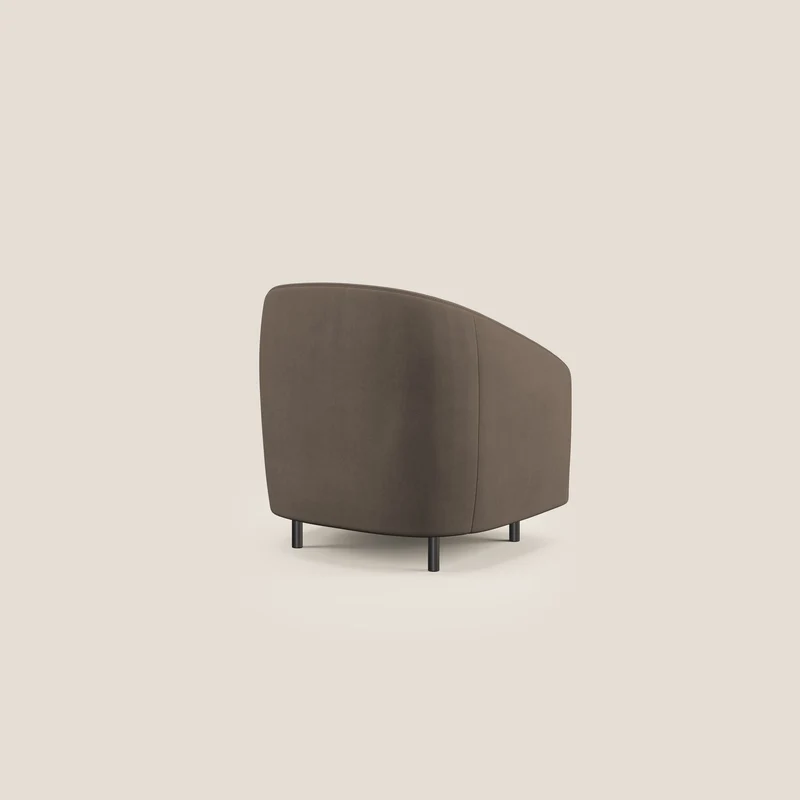 Pandora Fauteuil en tissu doux imperméable T02 marron