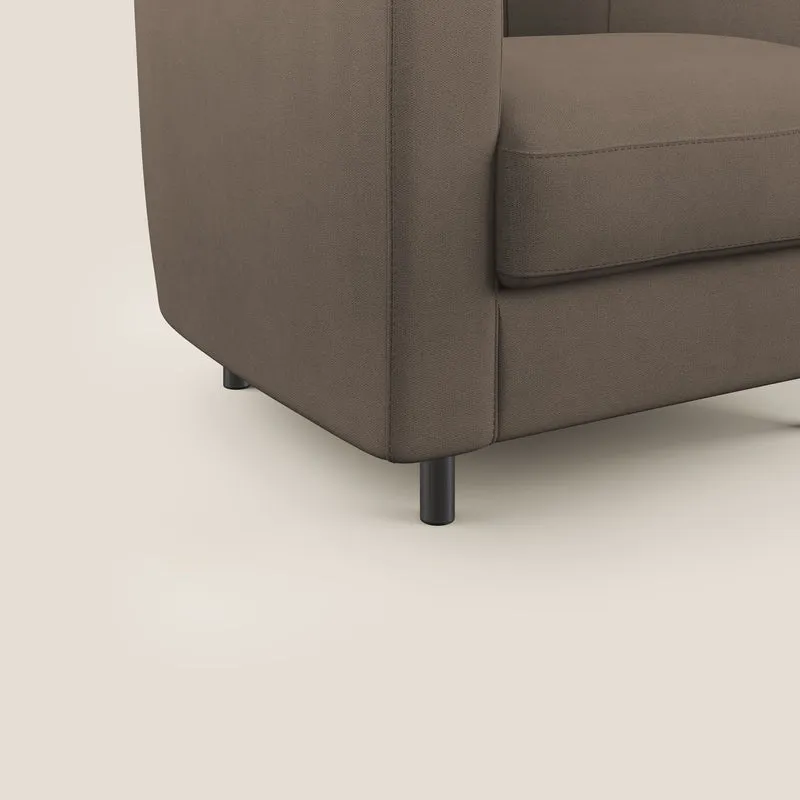 Pandora Fauteuil en tissu doux imperméable T02 marron