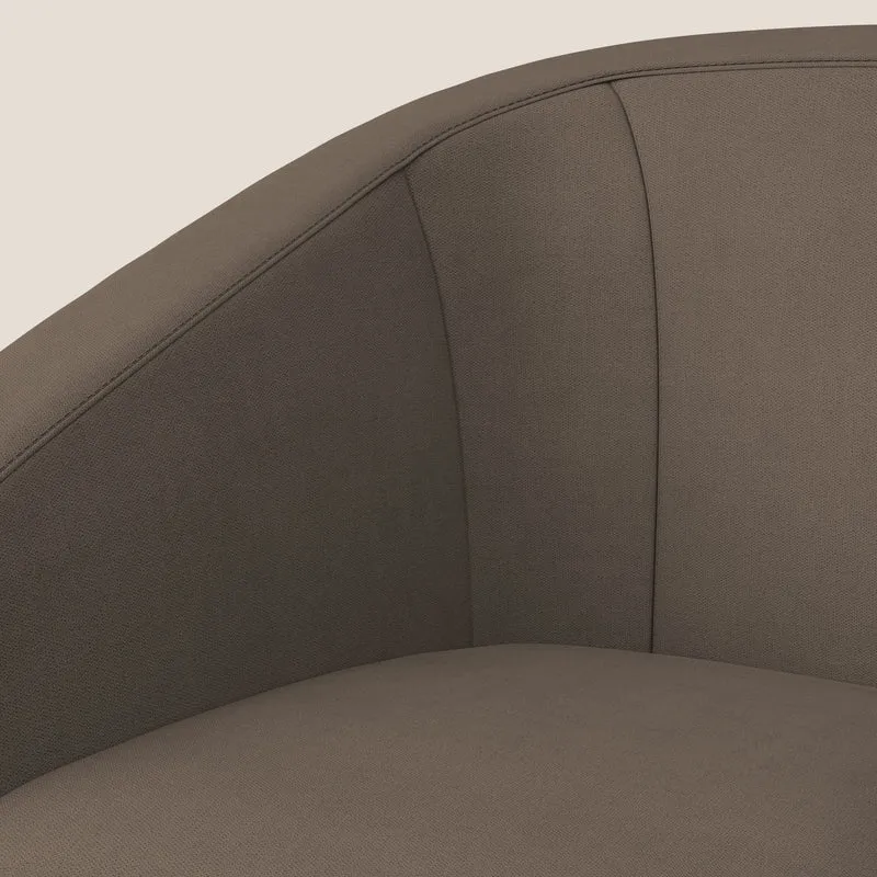 Pandora Fauteuil en tissu doux imperméable T02 marron