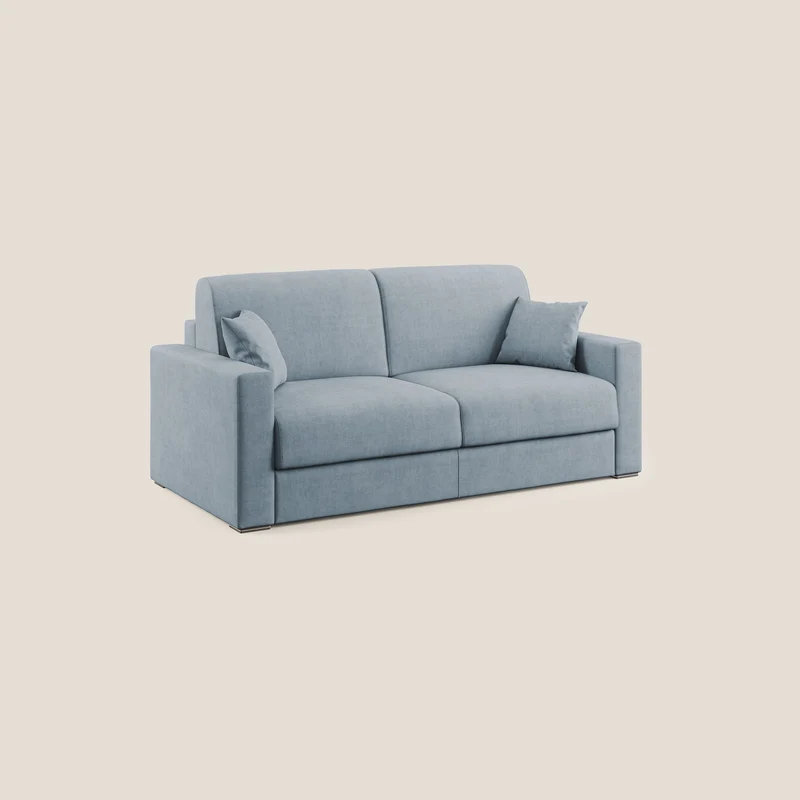 Best canapé-lit double en tissu imperméable T02 bleu clair