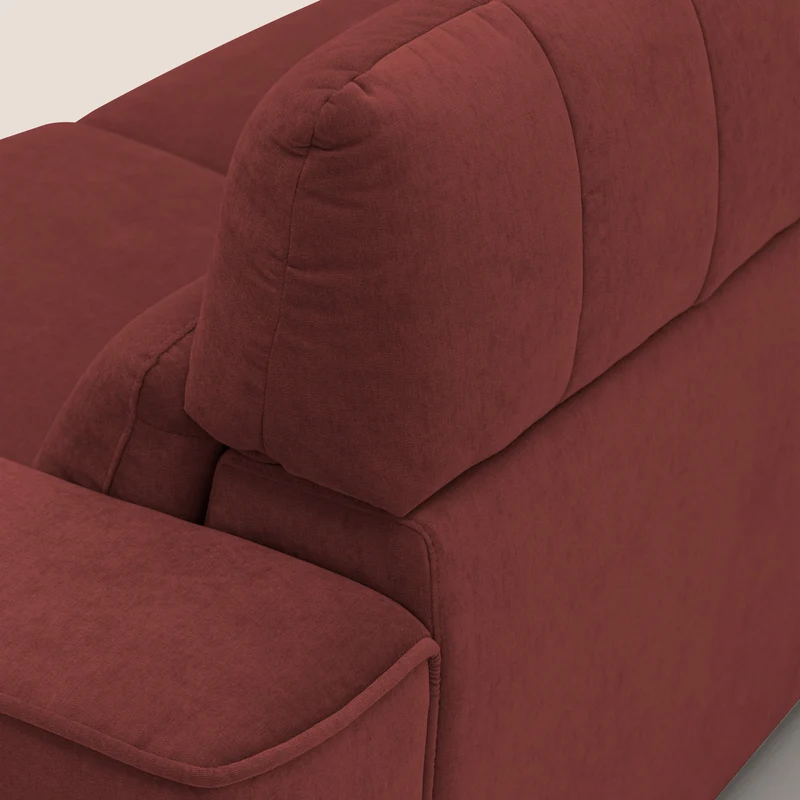Clark Canapé modulable avec option relax électrique en tissu imperméable et détachable T17 rouge
