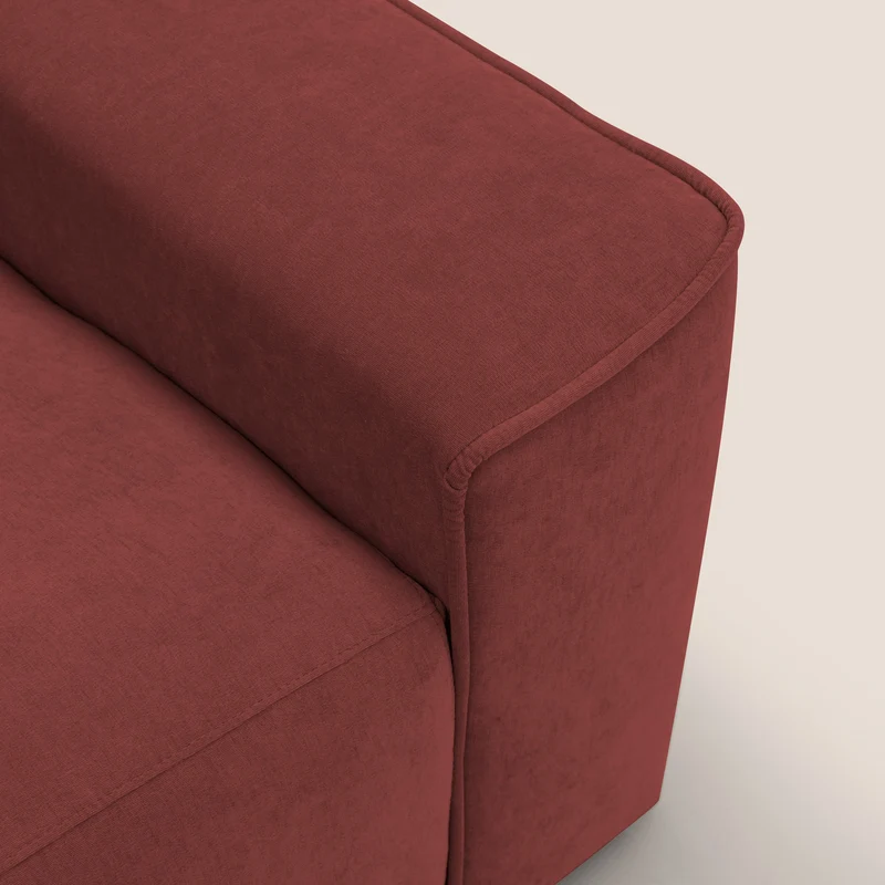 Clark Canapé modulable avec option relax électrique en tissu imperméable et détachable T17 rouge