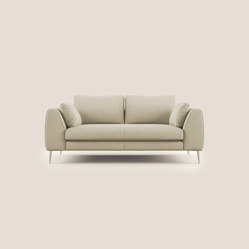 Plano canapé moderne en microfibre technique détachable T11 crème