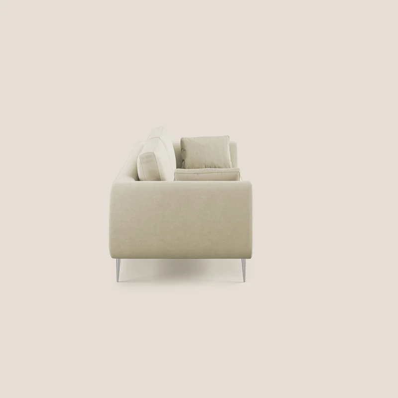 Plano canapé moderne en microfibre technique détachable T11 crème