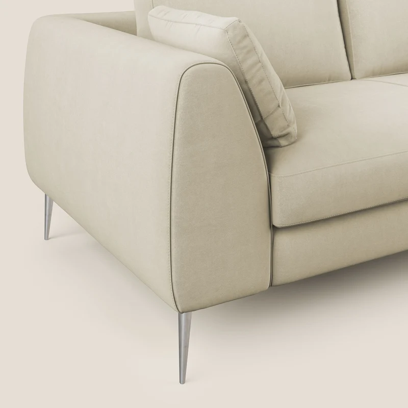 Plano canapé moderne en microfibre technique détachable T11 crème