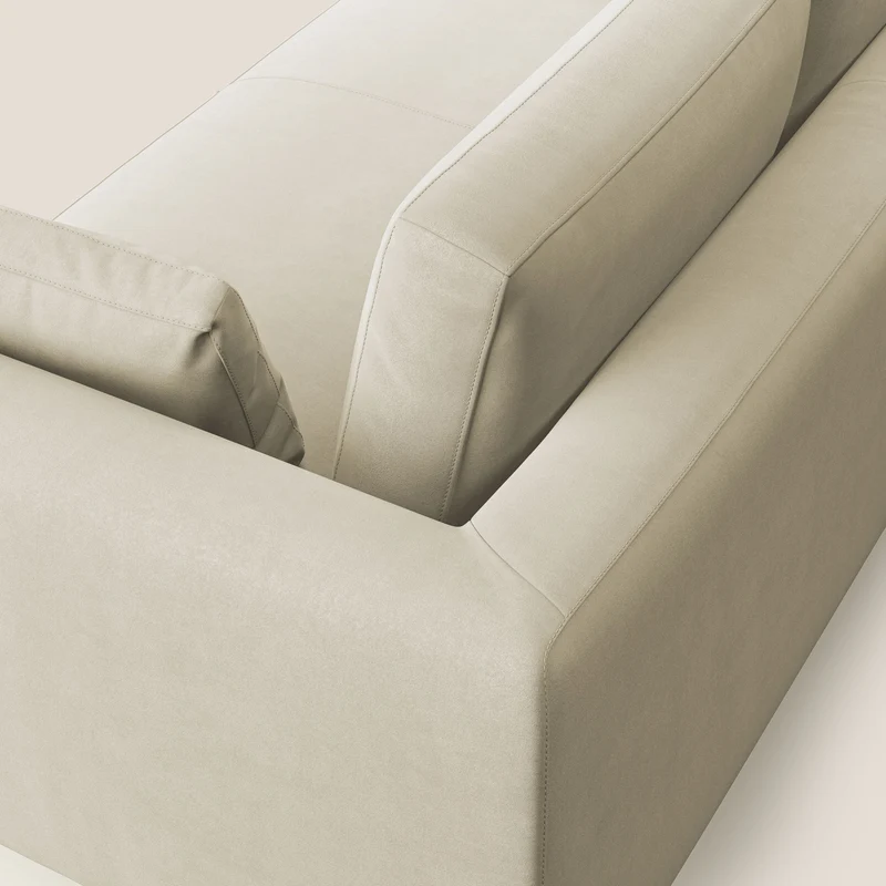 Plano canapé moderne en microfibre technique détachable T11 crème