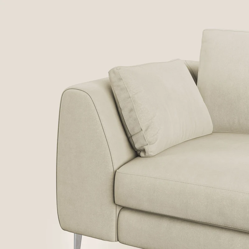 Plano canapé moderne en microfibre technique détachable T11 crème