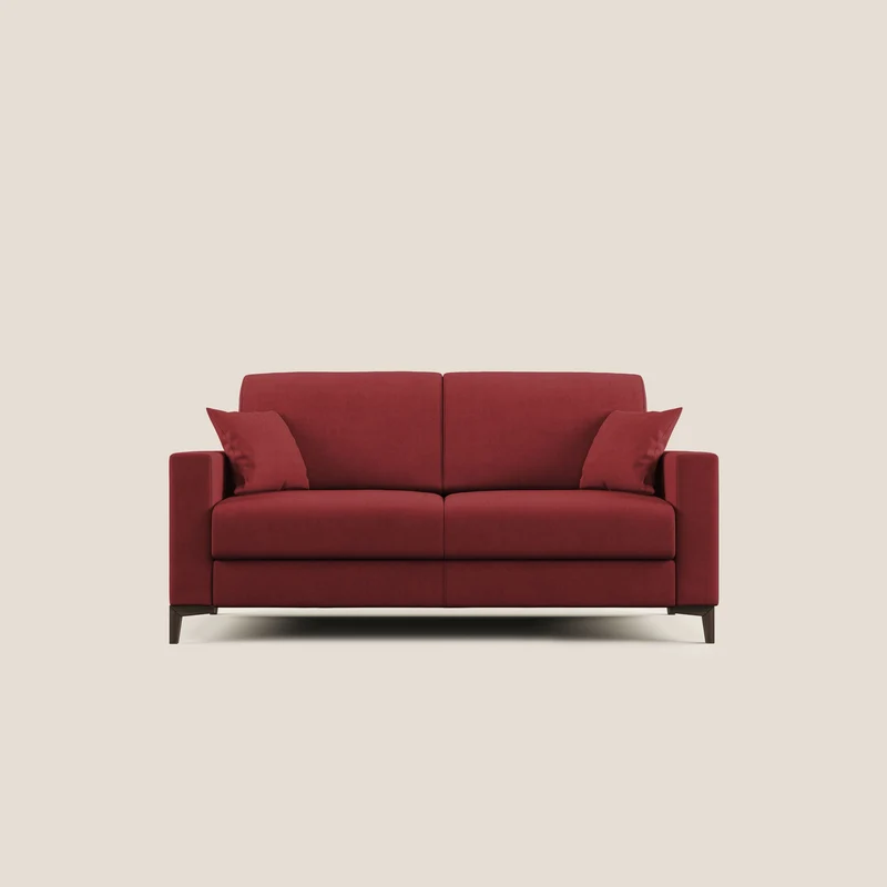 Kafka canapé lit convertible en tissu doux imperméable T02 rouge