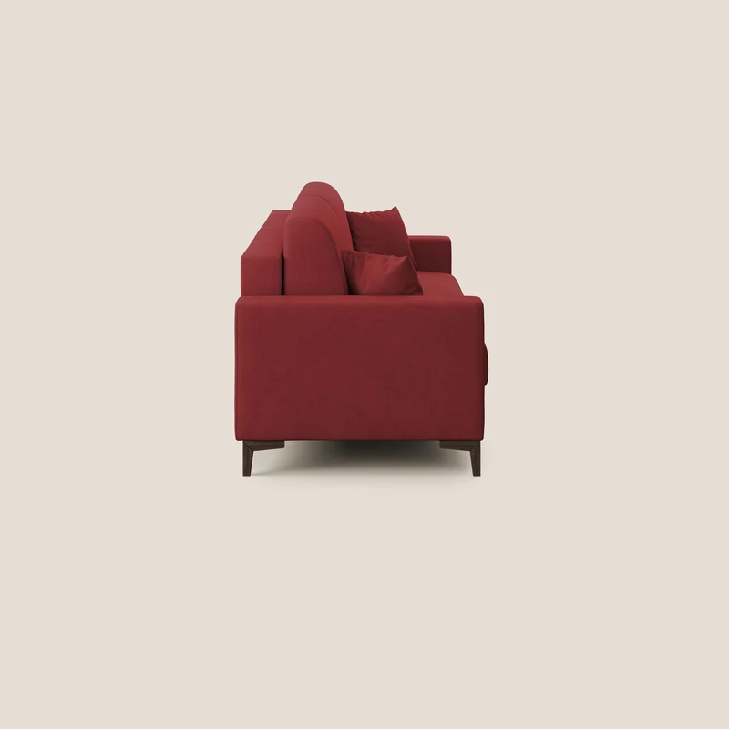 Kafka canapé lit convertible en tissu doux imperméable T02 rouge