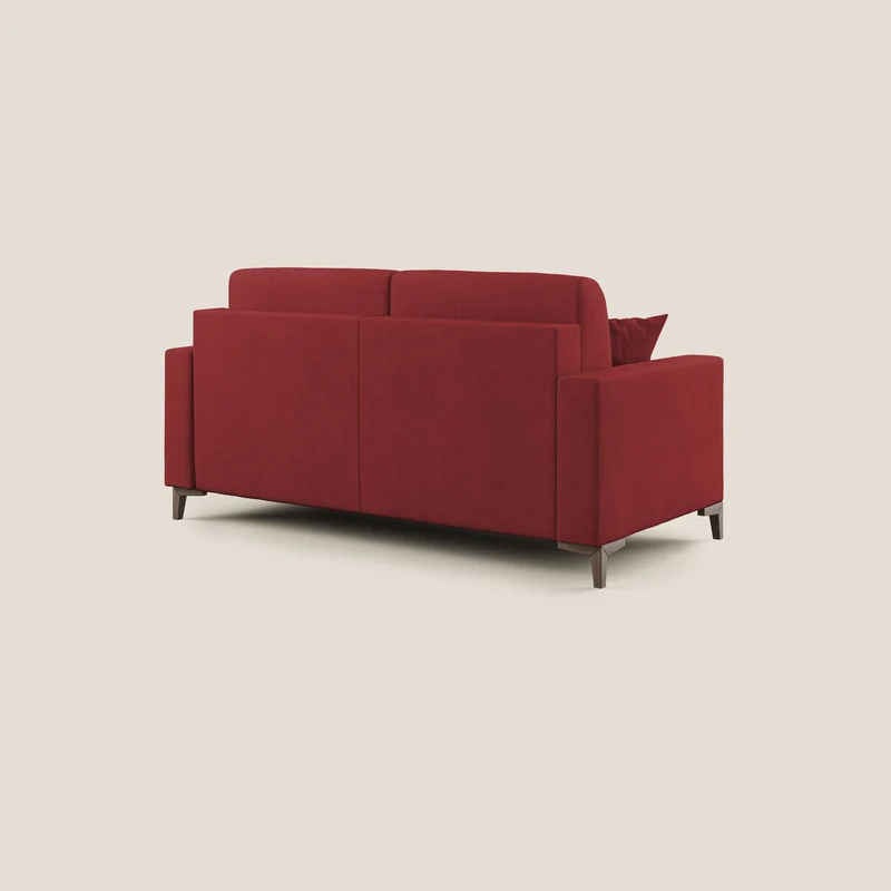 Kafka canapé lit convertible en tissu doux imperméable T02 rouge
