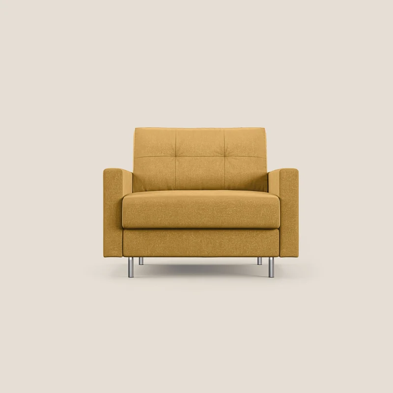 Megan fauteuil convertible en microfibre détachable T11 jaune