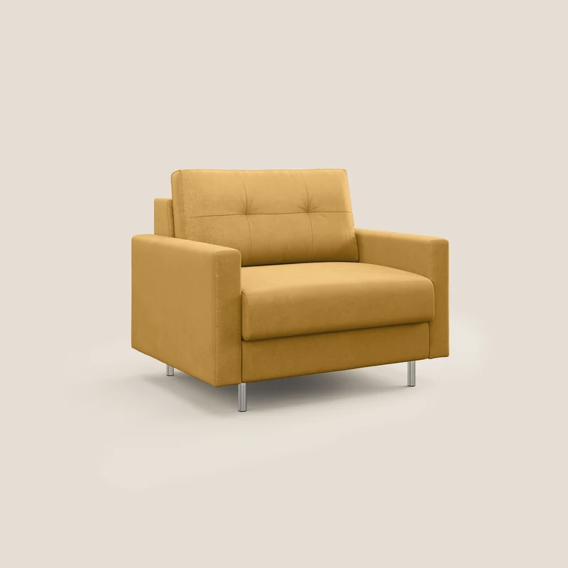 Megan fauteuil convertible en microfibre détachable T11 jaune