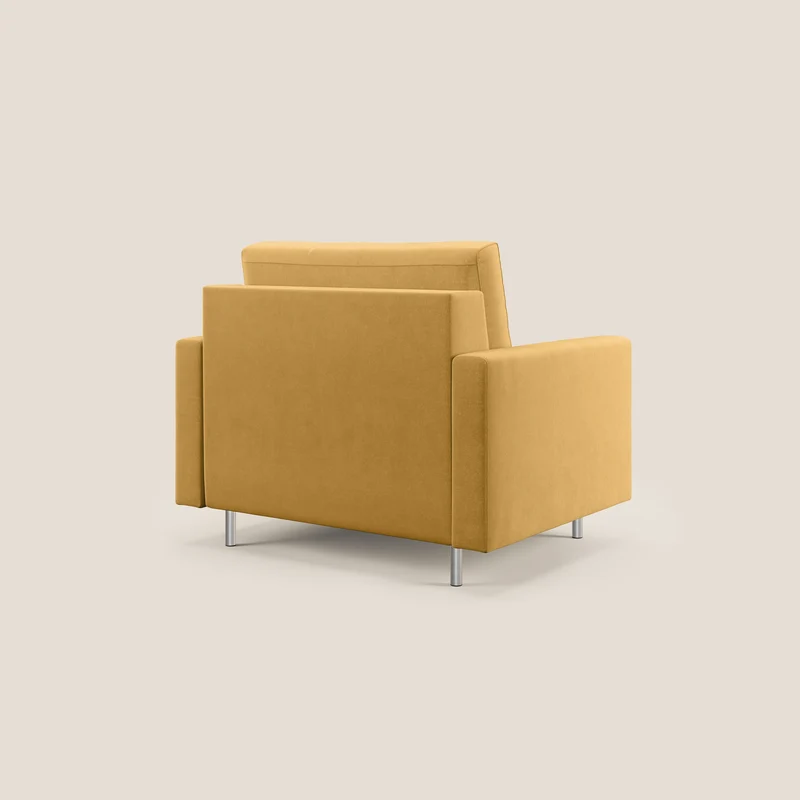 Megan fauteuil convertible en microfibre détachable T11 jaune
