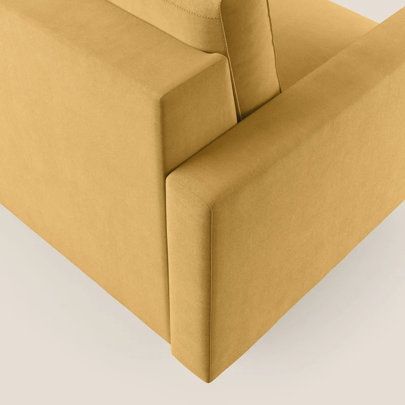 Megan fauteuil convertible en microfibre détachable T11 jaune
