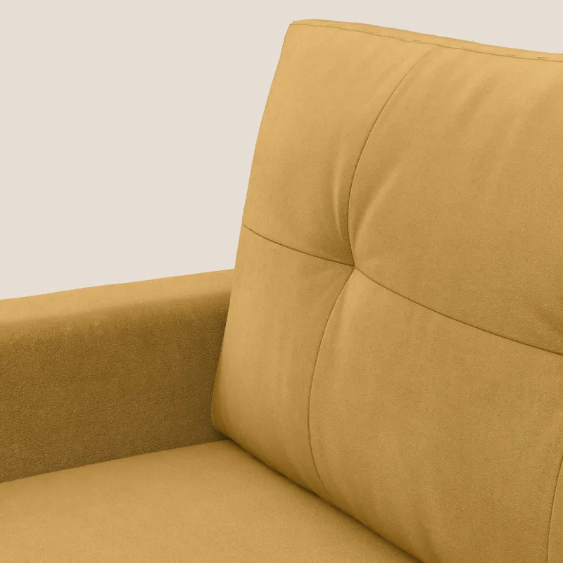 Megan fauteuil convertible en microfibre détachable T11 jaune