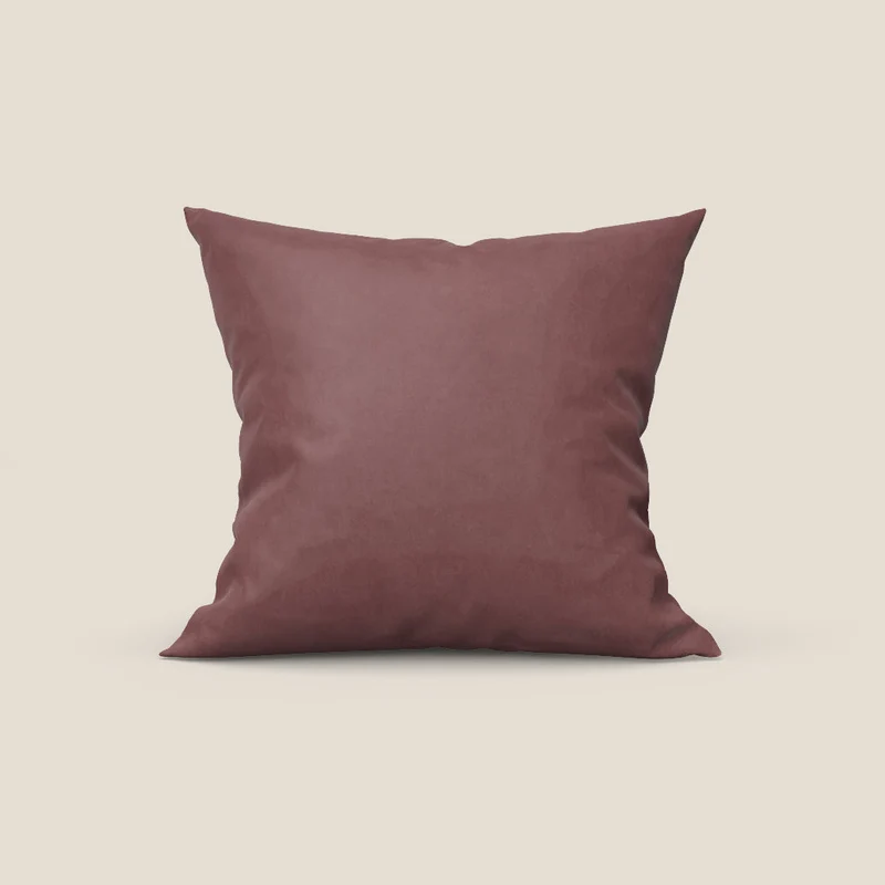 Rotterdam coussin disponible en différentes couleurs en microfibre effet velours imperméable T09 saumon