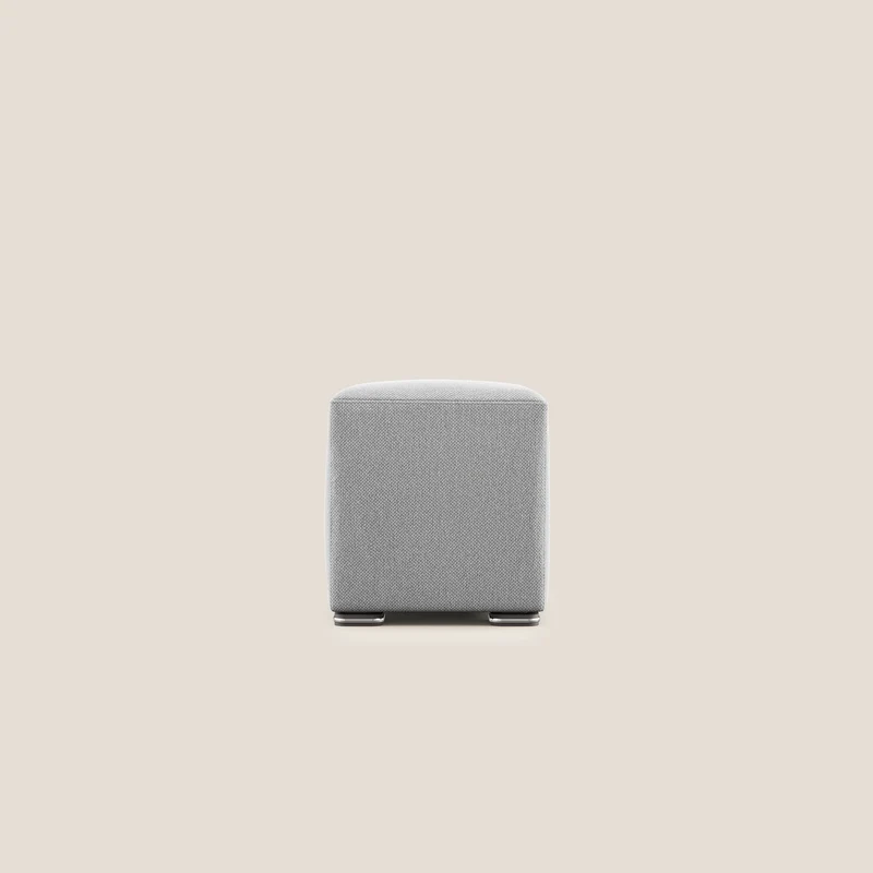 Cube pouf en tissu doux détachable T05 gris