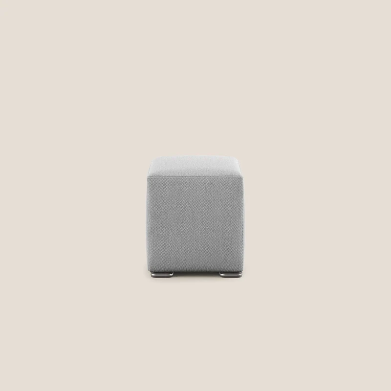 Cube pouf en tissu doux détachable T05 gris