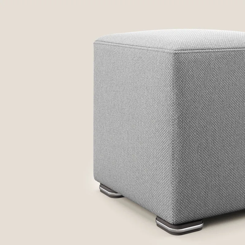 Cube pouf en tissu doux détachable T05 gris