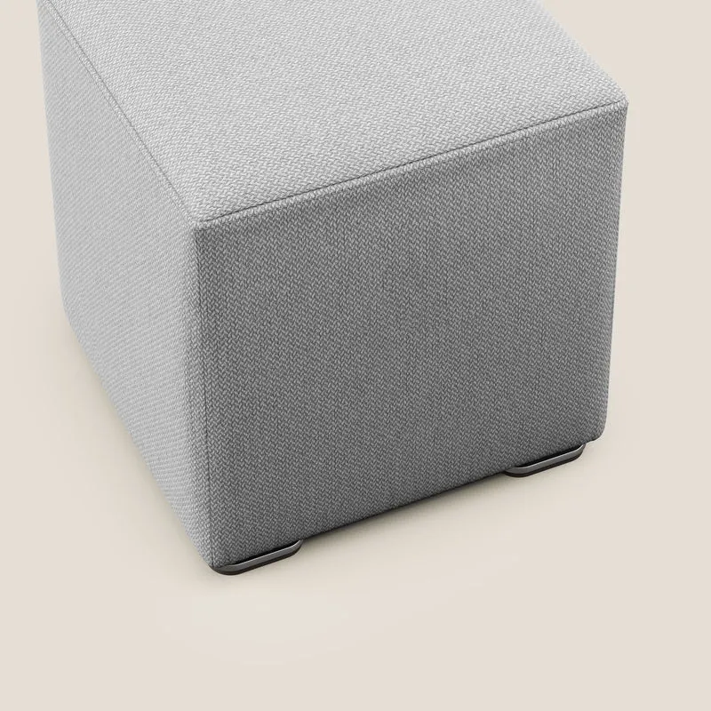 Cube pouf en tissu doux détachable T05 gris