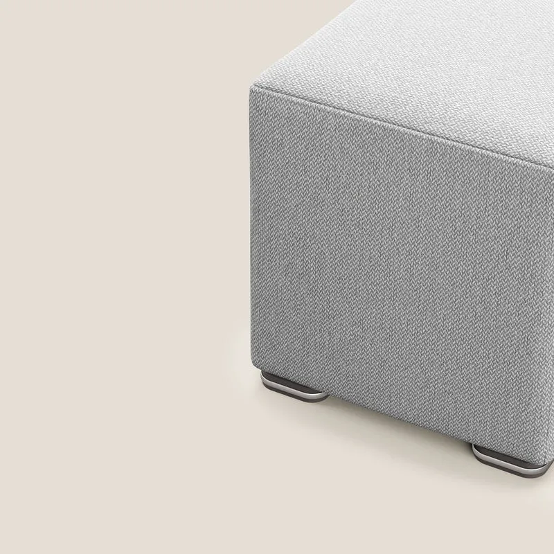 Cube pouf en tissu doux détachable T05 gris
