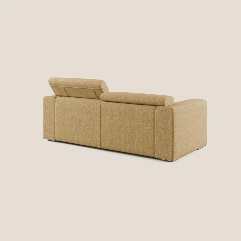 Vegas canapé avec têtières inclinables en tissu doux imperméable T06 jaune