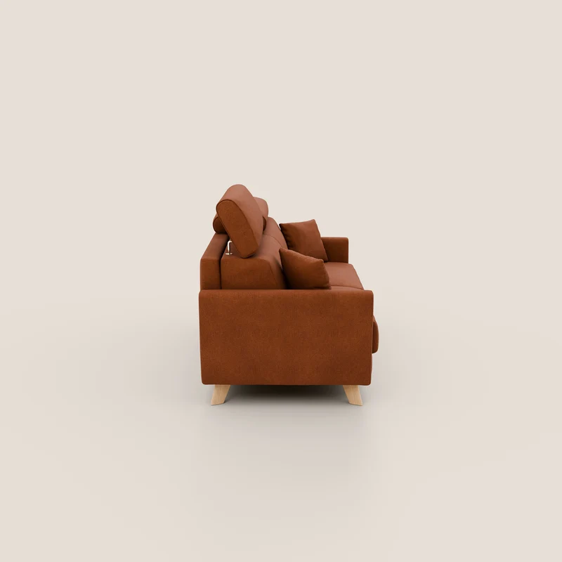 Francy canapé convertible avec têtières réglables en tissu détachable T17 orange