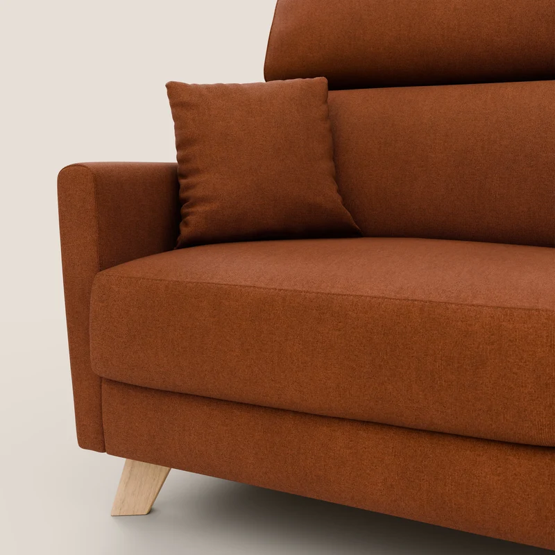 Francy canapé convertible avec têtières réglables en tissu détachable T17 orange