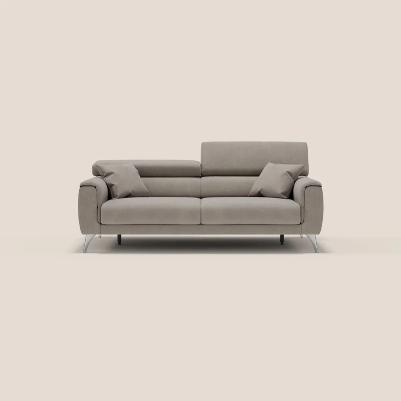Caravaggio Canapé avec assises extensibles et têtières réglables en tissu imperméable T02 beige