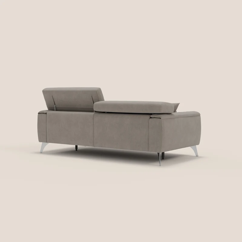 Caravaggio Canapé avec assises extensibles et têtières réglables en tissu imperméable T02 beige