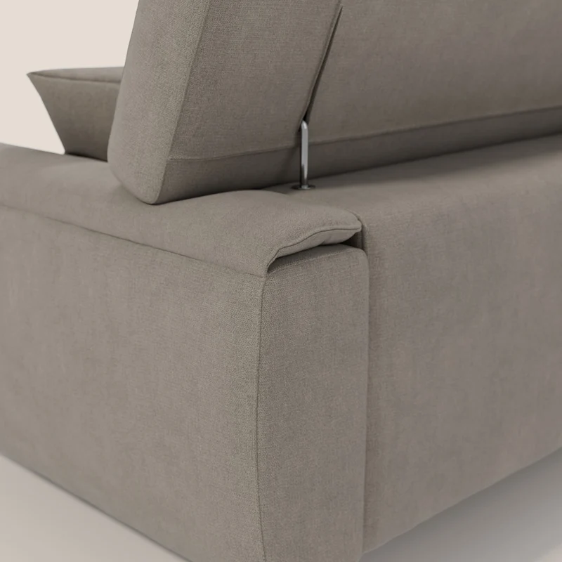 Caravaggio Canapé avec assises extensibles et têtières réglables en tissu imperméable T02 beige