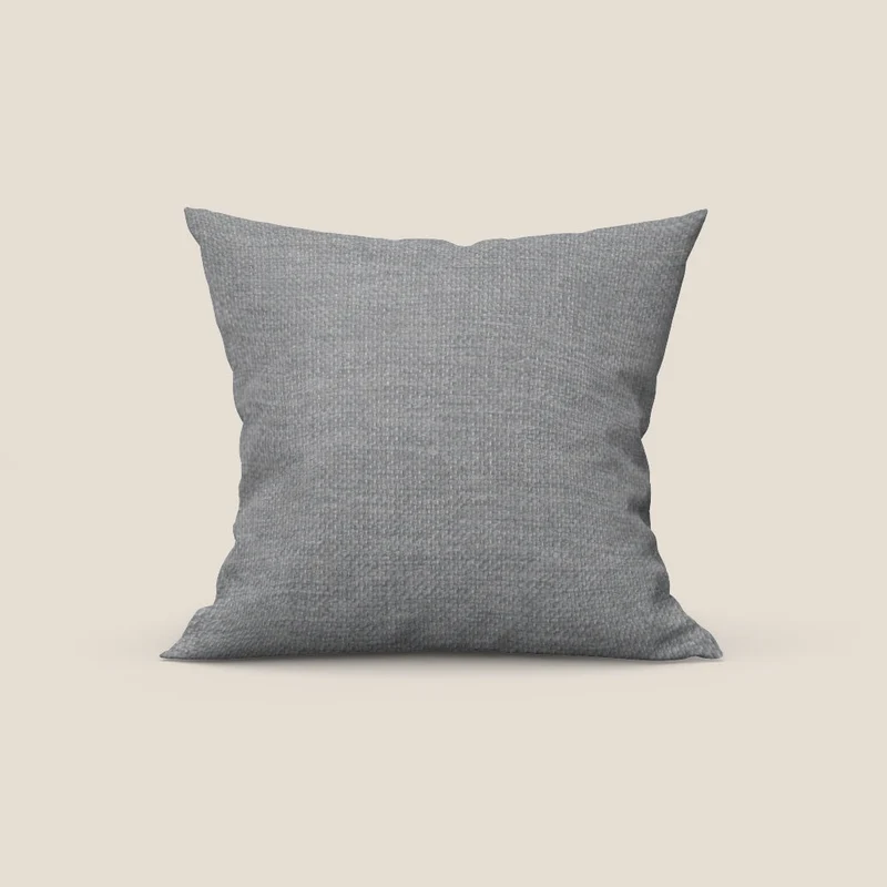 Coussin Tauro disponible en plusieurs couleurs, en tissu mélangé coton détachable T18 gris