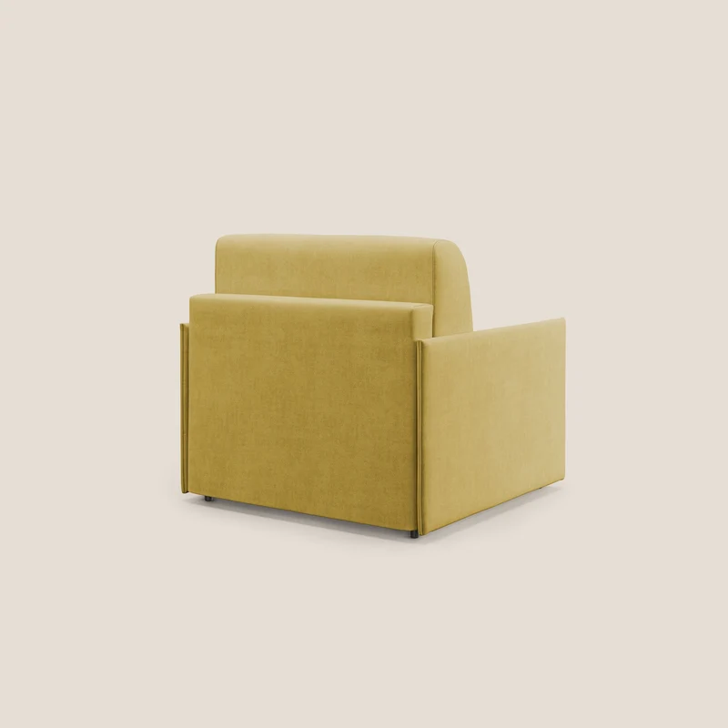 Evans fauteuil convertible en tissu imperméable T02 jaune