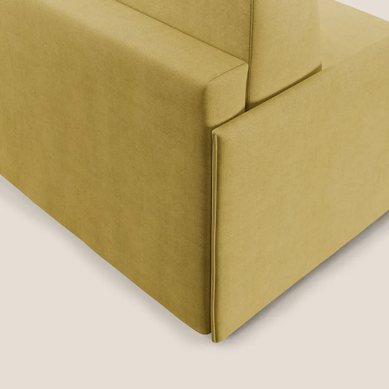Evans fauteuil convertible en tissu imperméable T02 jaune