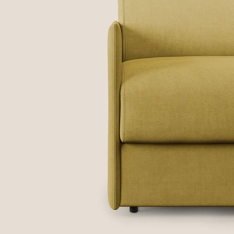 Evans fauteuil convertible en tissu imperméable T02 jaune
