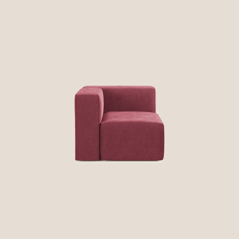 Nettuno module d'angle/latéral en bouclette douce T07 rouge