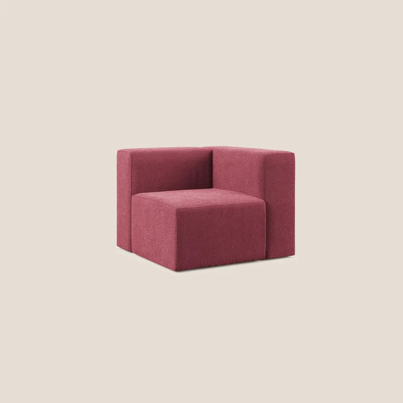 Nettuno module d'angle/latéral en bouclette douce T07 rouge