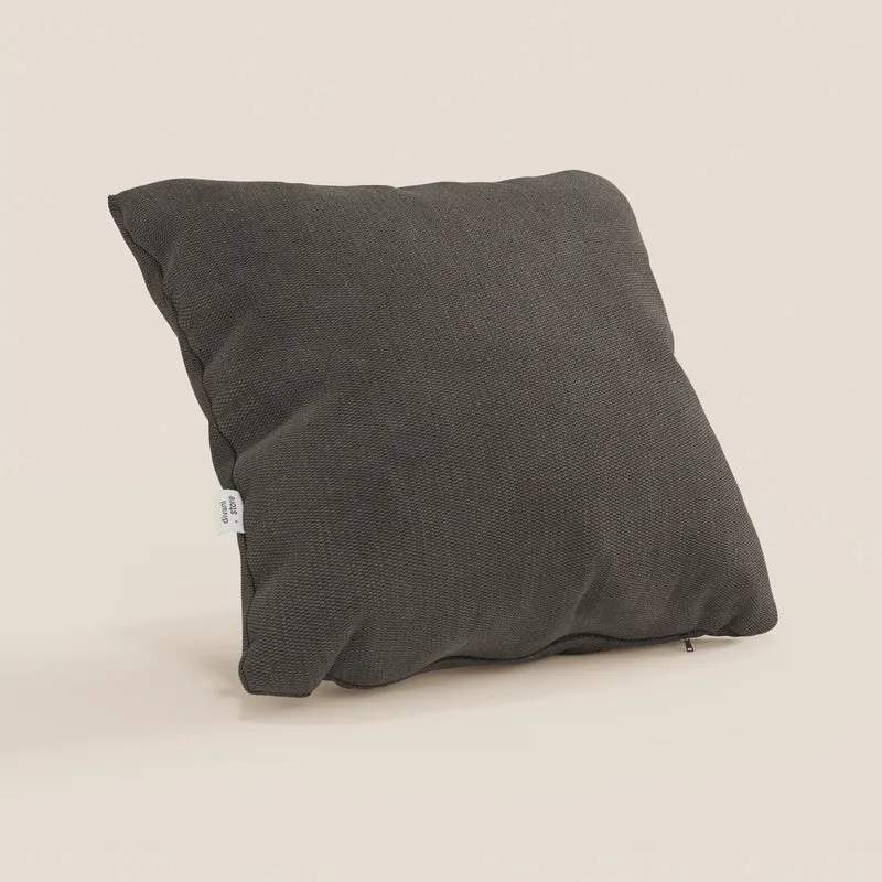 Coussin Miami disponible en plusieurs couleurs, fabriqué en tissu imperméable T14 marron doux