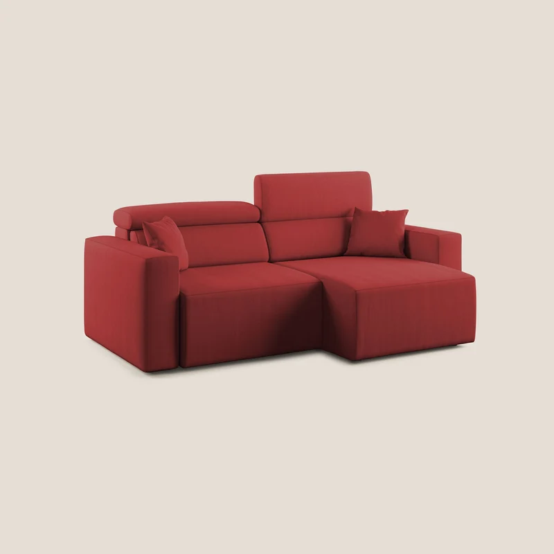 Orwell canapé avec assise extractible en microfibre détachable T11 rouge