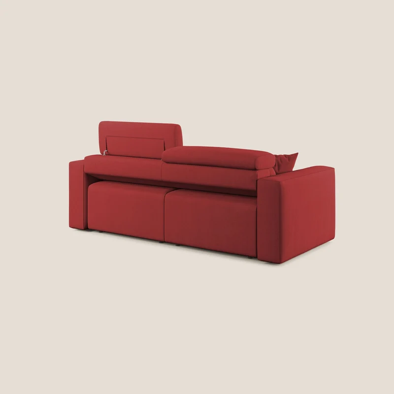 Orwell canapé avec assise extractible en microfibre détachable T11 rouge